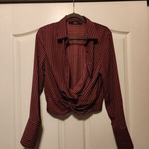 J.Roberts Maroon Crop Top